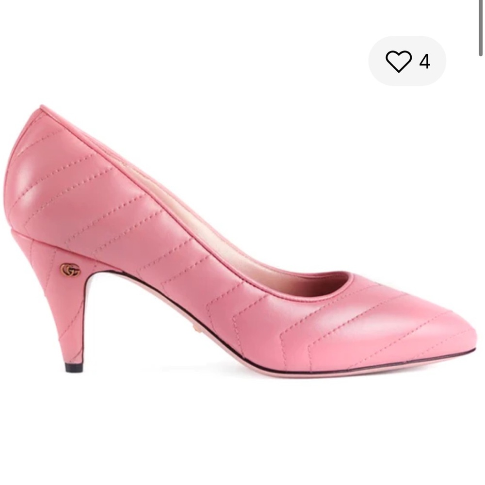 Gucci women’s pump leather Nappa Charlotte Wild Rose